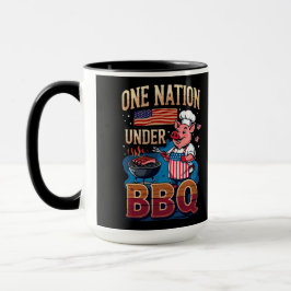 One Nation Under BBQ – Vintage Chef Grillmaster マグカップ