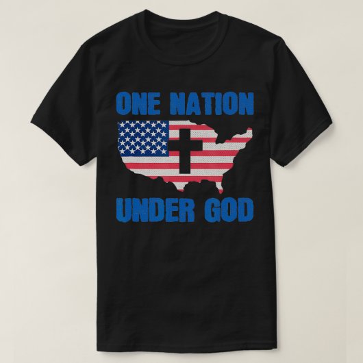 One Nation Under God Patriot Christian American Bi Tシャツ (デザイン正面)