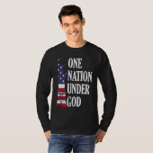 One Nation Under God Patriotic American Tシャツ (正面フル)