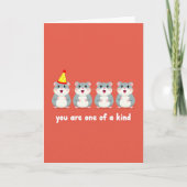 One Of A Kind Birthday Hamster Card カード (正面)