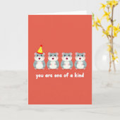 One Of A Kind Birthday Hamster Card カード (黄色い花)