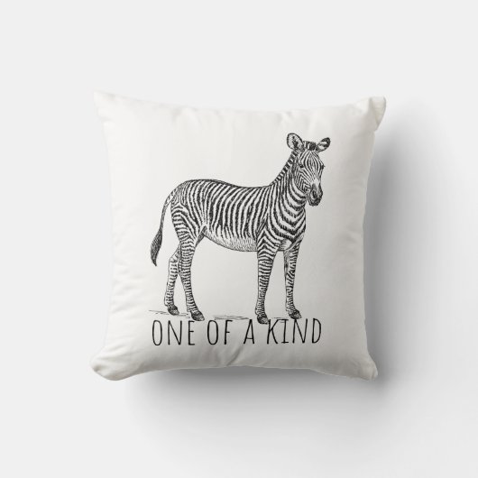 One Of A Kind Unique Zebra クッション (正面)