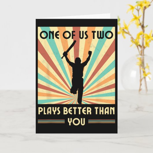 One Of Us Two Plays Better Than You Cricket 2 カード (黄色い花)