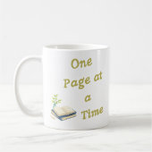 One Page at a Time – Mindful Reading Design コーヒーマグカップ (左)