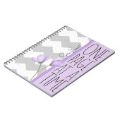 One Page at a Time – Motivational Lavender Floral ノートブック (左側)