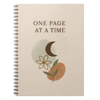 One Page at a Time Notebook - やる気を起こさせる Boho ノートブック