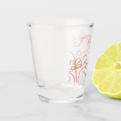 One Perfect match terracotta wedding couple name f ショットグラス (左)