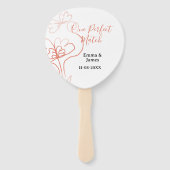 One Perfect match terracotta wedding couple name f ハンドファン (裏面)