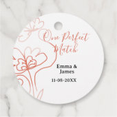 One Perfect match terracotta wedding couple name f フェイバータグ (裏面)