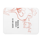 One Perfect match terracotta wedding couple name f マグネット (横)