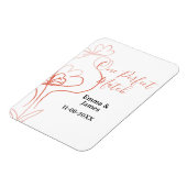 One Perfect match terracotta wedding couple name f マグネット (左側)