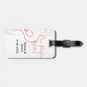 One Perfect match terracotta wedding couple name f ラゲッジタグ (裏面横)