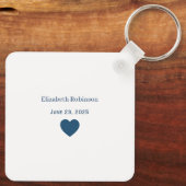 One Photo Best Dad Ever with Name and Date キーホルダー (裏面)