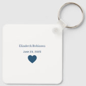 One Photo Best Dad Ever with Name and Date キーホルダー (裏面)