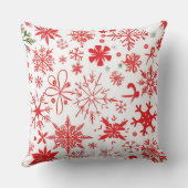 One Photo Custom Holiday Snowflake  クッション (裏面)
