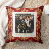 One Photo Custom Holiday Snowflake  クッション (ブランケット)