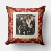 One Photo Custom Holiday Snowflake  クッション (正面)