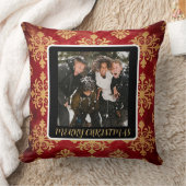 One Photo Custom Holiday Snowflake  クッション (ブランケット)