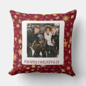 One Photo Custom Holiday Snowflake  クッション (正面)