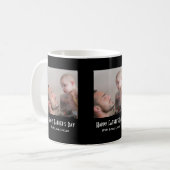 One Photo Happy Father's Day Black White コーヒーマグカップ (正面左)