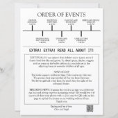 One Photo Newspaper QR Code White Wedding Program (裏面)