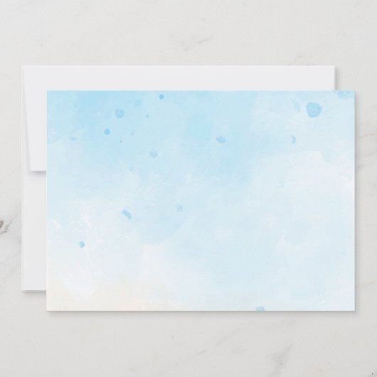 One Photo Whale 5th Birthday  Party Invitation 招待状 (裏面)