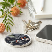 One Planet One Chance - Earth Day(Cartoon Texture) キーホルダー (側面)