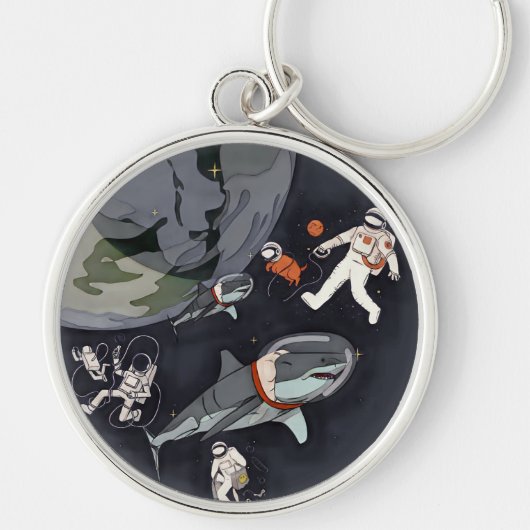 One Planet One Chance - Earth Day(Cartoon Texture) キーホルダー (正面)