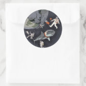 One Planet One Chance - Earth Day(Cartoon Texture) ラウンドシール (バッグ)