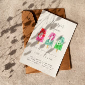 ONE Popsicle First Birthday Party 招待状