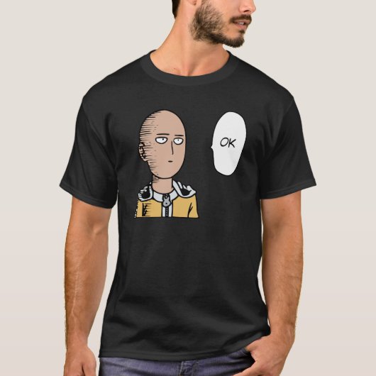 One Punch OK Man Funny Saitama Tシャツ (正面)