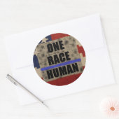ONE RACE-Humanステッカー ラウンドシール (封筒)