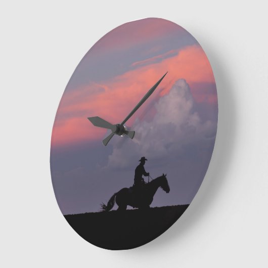 One Rider, One Horizon ラージ壁時計 (傾斜)