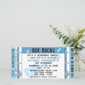 ONE ROCKS BLUE CONCERT TICKET BIRTHDAY INVITATION シーズンカード (スタンド正面)
