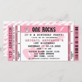 ONE ROCKS CONCERT TICKET 1ST BIRTHDAY INVITATION シーズンカード (正面/裏面)