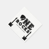 One Rocks Guitar Pick 1st Birthday Party スタンダードカクテルナプキン (角)