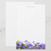 (One sided) Elegant floral Personalized Stationery 便箋 (正面/裏面)