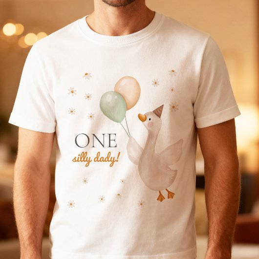 One Silly Dady Goose Spring Party Farm Birthday Tシャツ