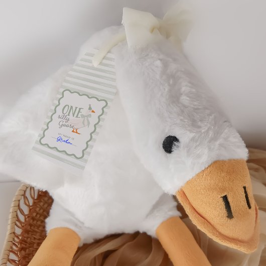 One Silly Goose 1st Birthday Adoption Stuffie  ギフトタグ