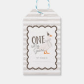 One Silly Goose 1st Birthday Adoption Stuffie  ギフトタグ (正面)