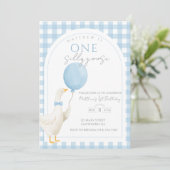 One Silly Goose 1st Birthday Invitation 招待状 (スタンド正面)