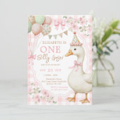One Silly Goose 1st Birthday Invitation 招待状 (スタンド正面)