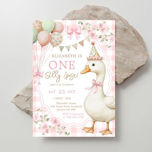 One Silly Goose 1st Birthday Invitation 招待状
