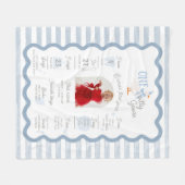 One Silly Goose 1st Birthday Milestone Sign フリースブランケット (正面(横))