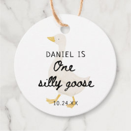One Silly Goose 1st Birthday Party Favor フェイバータグ