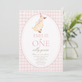 ONE Silly Goose 1st Birthday Party Invitation 招待状 (スタンド正面)