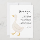 One Silly Goose 1st Birthday Thank You サンキューカード (正面)