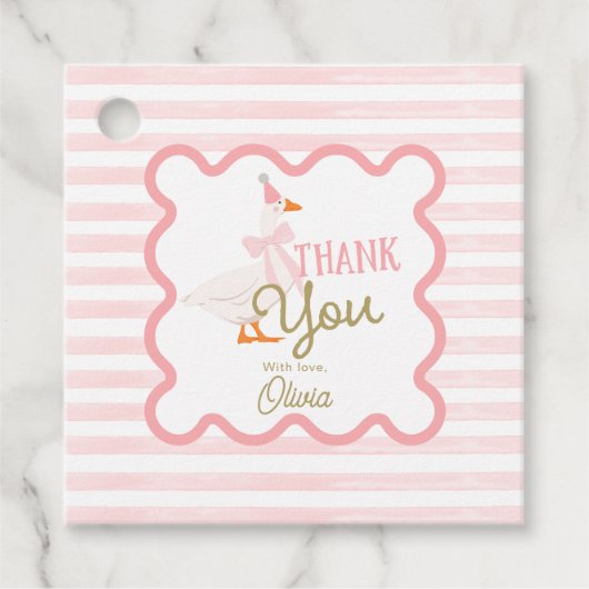 One Silly Goose 1st Birthday Thank You フェイバータグ (正面)