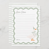 One Silly Goose 1st Birthday Time Capsule Cards 招待状 (正面/裏面)