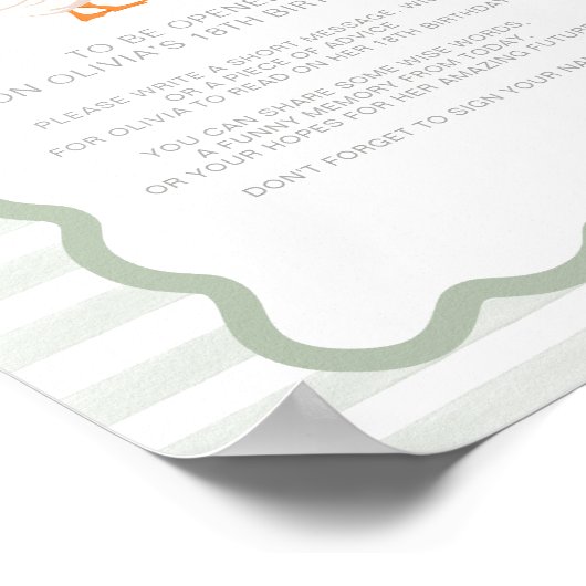 One Silly Goose 1st Birthday Time Capsule Sign ポスター (角)